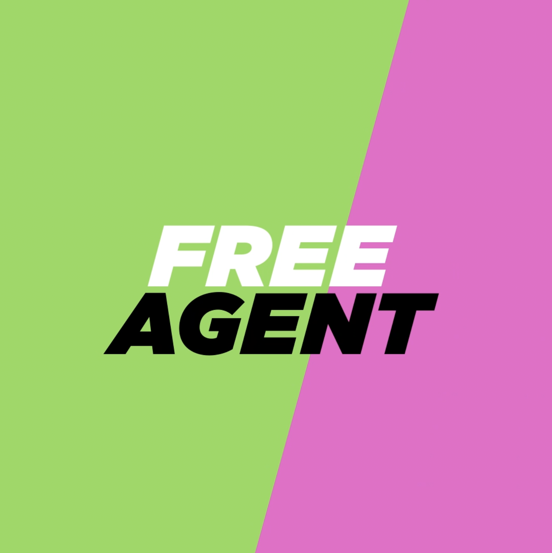 Graphic Design branding by Abigail Hines, showing the logo for a sports day festival titled Free Agent.