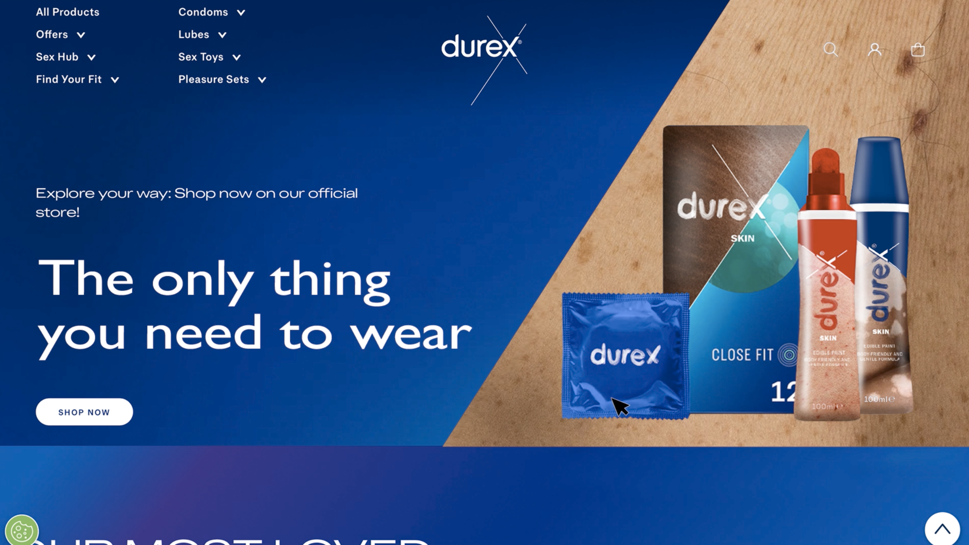 BA Graphic Communication work by Jade Oade depicting video of Durex website, showcasing paint stick product. Video walks through how paint stick can be claimed when purchasing skin range condoms.