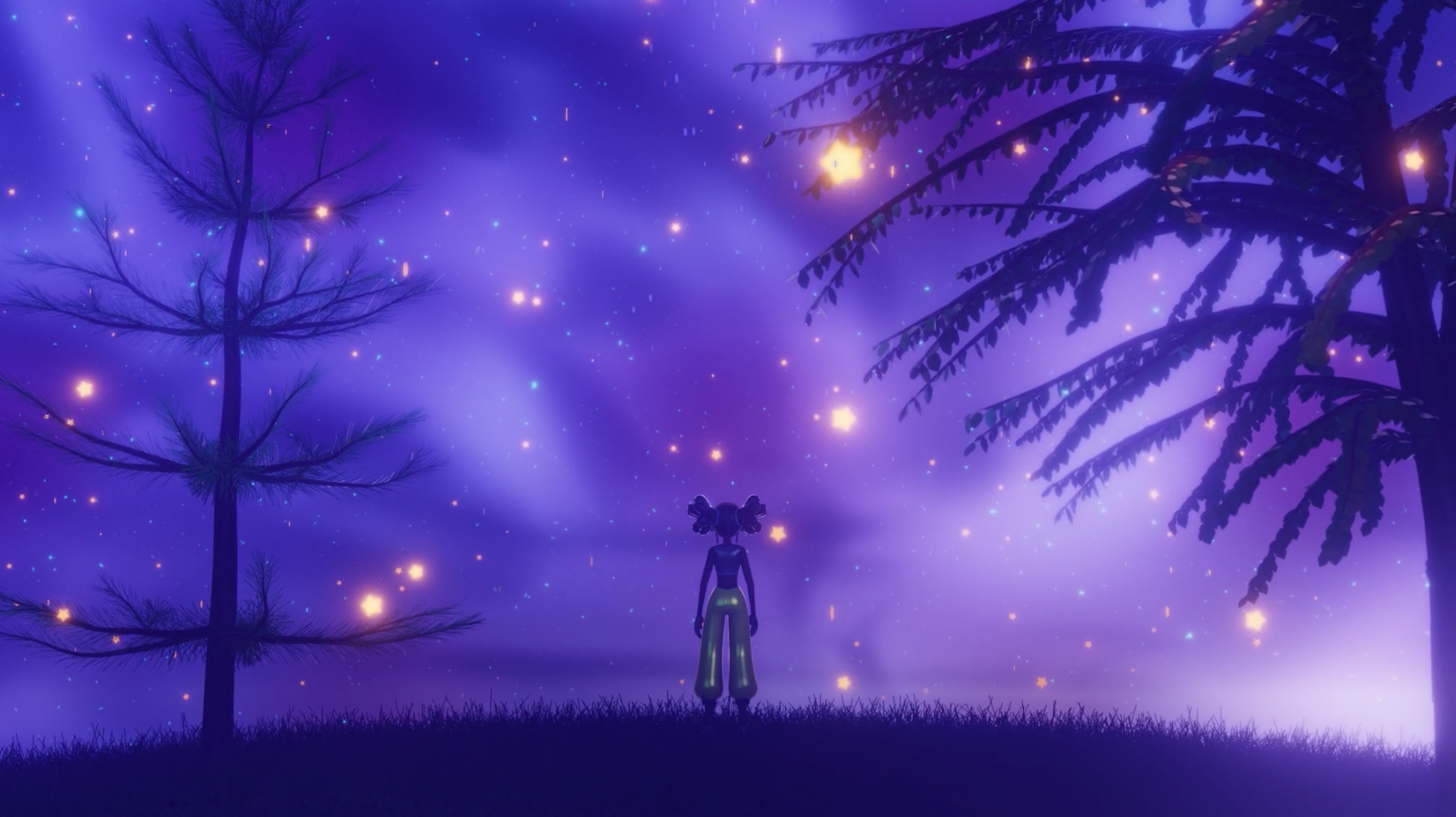 AVFX Project from Harrison Rowe showing a girl falling through various colourful abstract worlds.