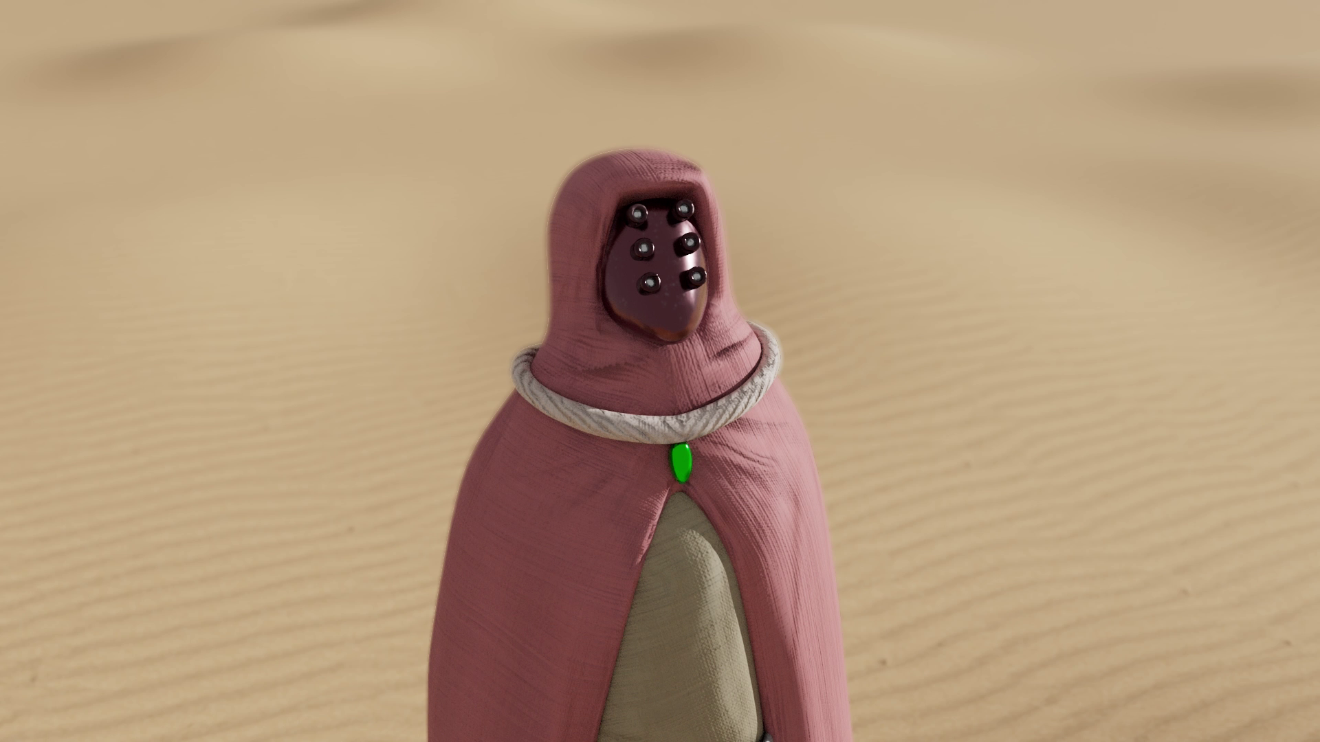 CG Animated Short Film by Filip Mavroudis where a traveler discovers a broken down structure in the midst of the desert