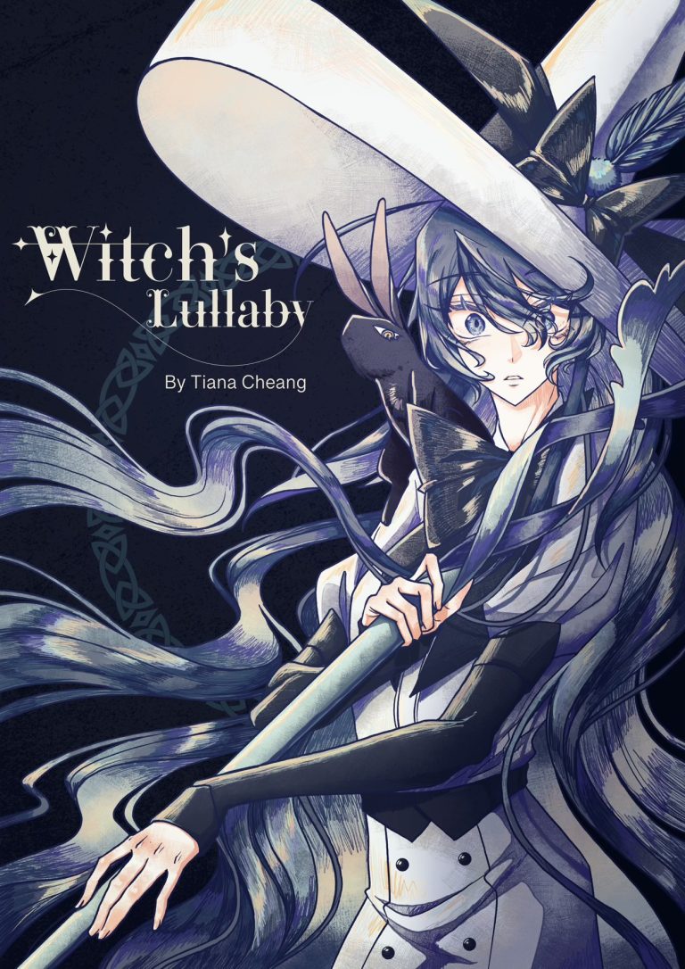 Digital artwork by Tiana Cheang showing the main character of 2D animated short film ‘Witch’s Lullaby’.