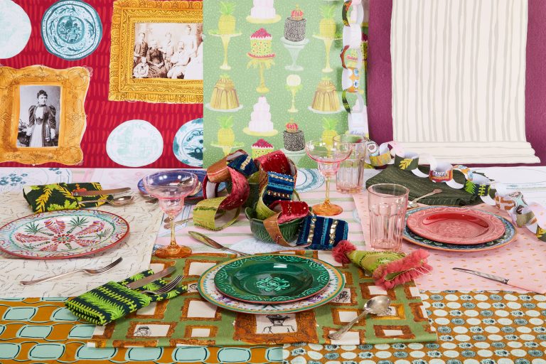 Pattern collection by Lily-Rose Woodhouse set dressed as a dinner party