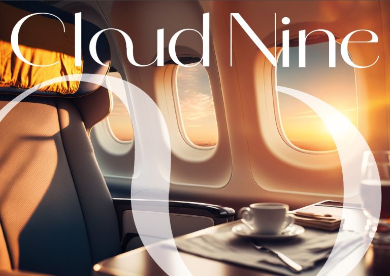 Promotional thumbnail poster for a spa – style luxury airplane company.