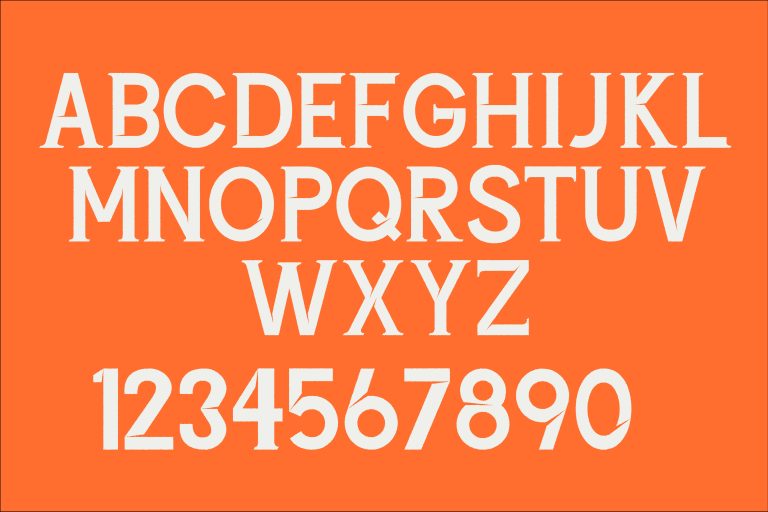 Legacy Serif, a fictional typeface collaboration with Nike, featuring deliberate ink traps giving the letterforms a distinctive cut and character, referencing the Swoosh.