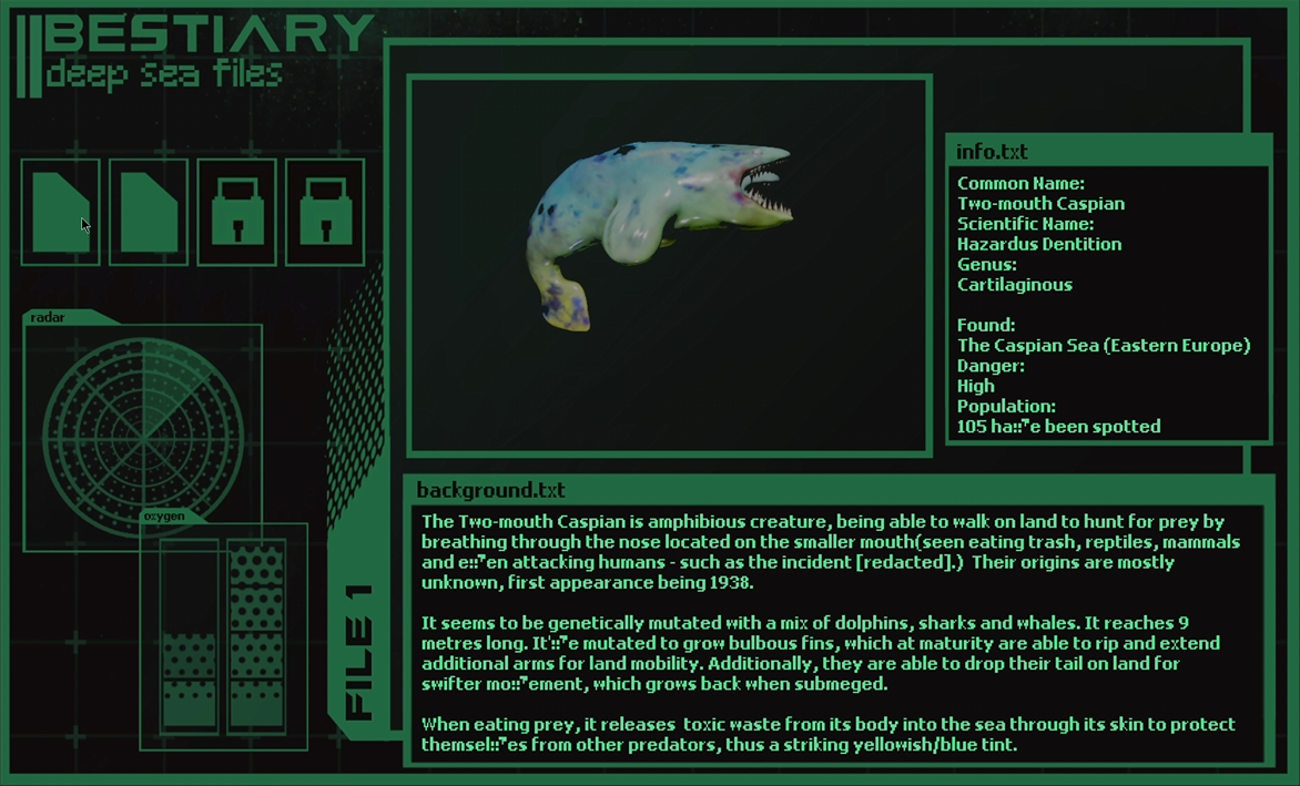 A showcase video of my oddbugstudio carerr experience, Bestiary UI.