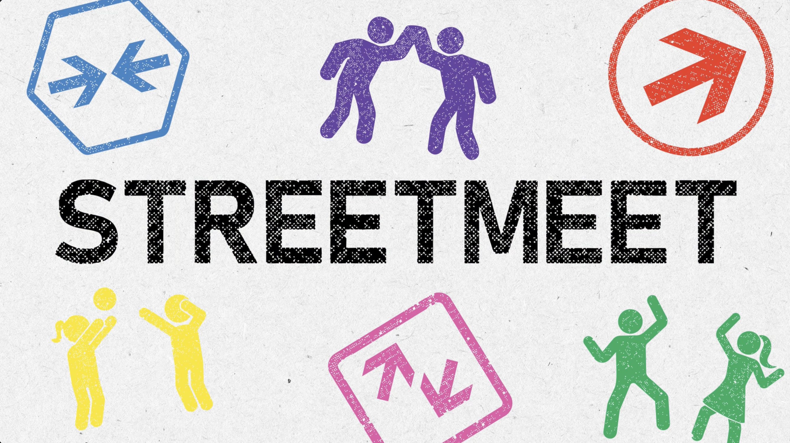 A moving mage of a logo and colourful graphic assets