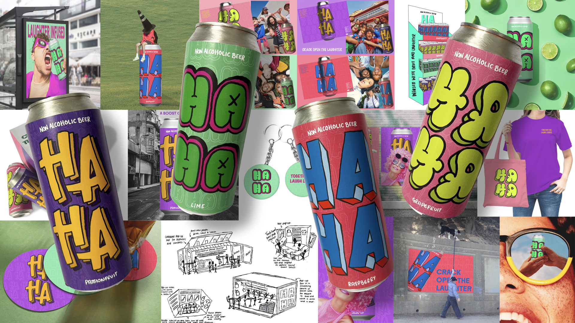 BA Graphic Design work by Honey Fogarty showing funny, light hearted social media posts and reels.