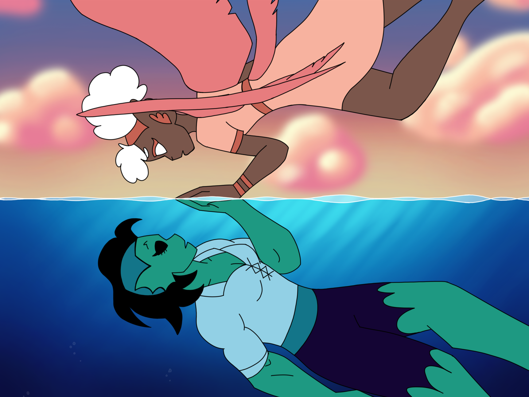 BA animation by Louise Gallacher about a sea monster and an angel.
