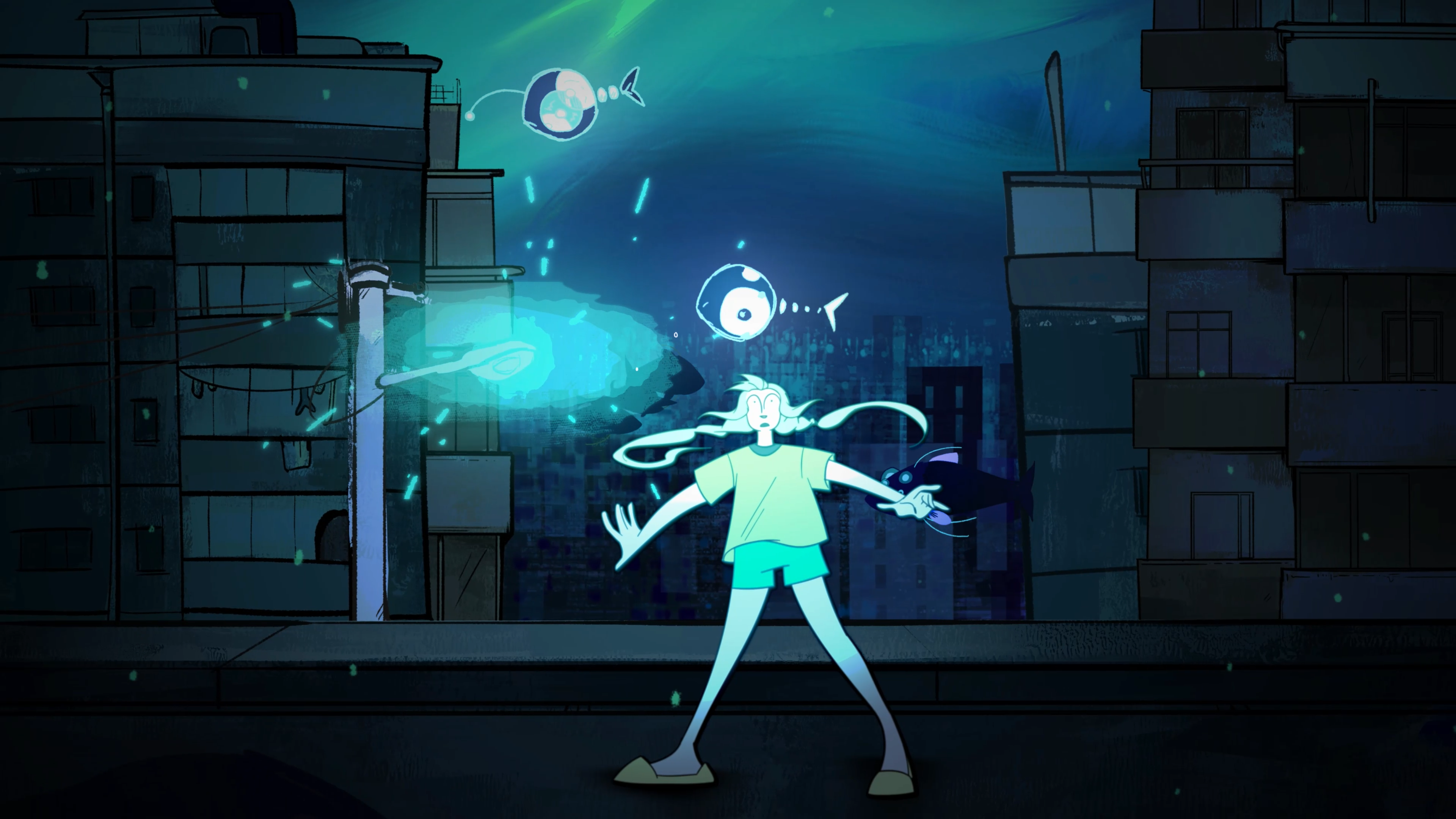 A showreel displaying character, effect and logo animation