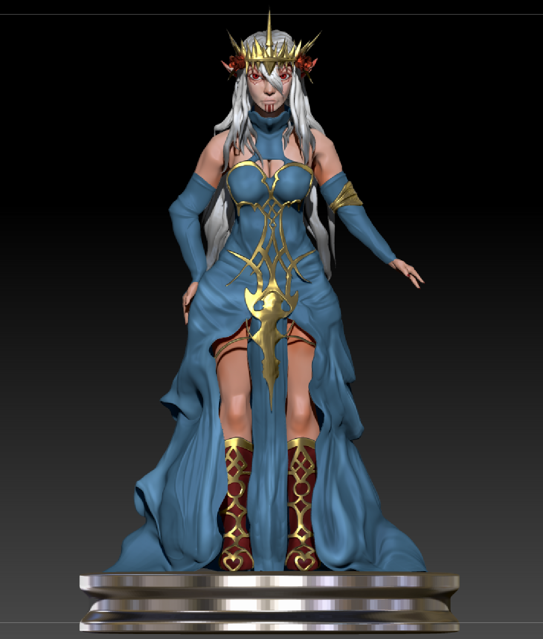 BA Games Art &Design 3D character model by Zara Peace based off of a concept made by Zara Peace almost 5 years ago with a fun twist of being a little mystery box figure. Sculpted and textured in Zbrush using Polypaint.