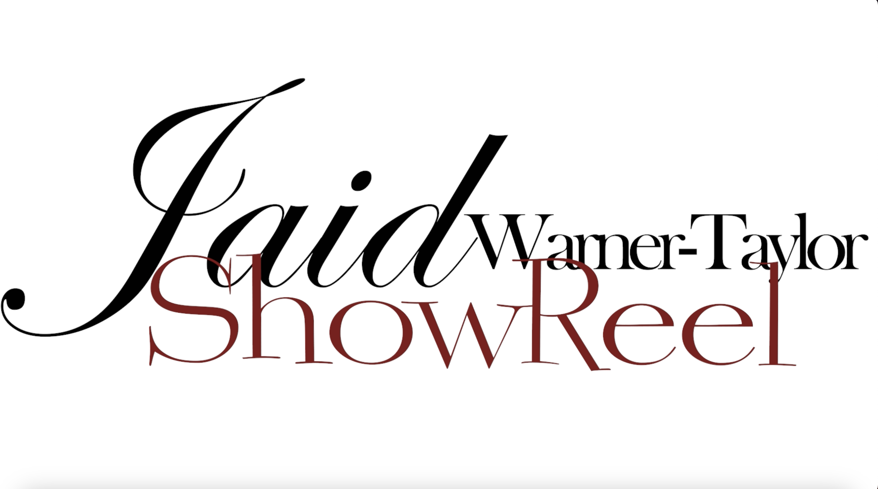 a visual showreel displaying my work.