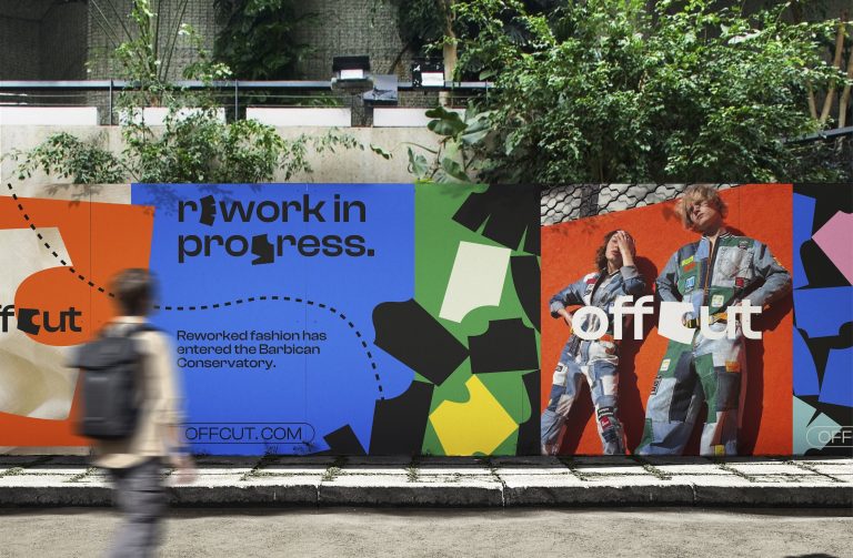 Advertisement piece by Ciaran Burling, showing a colourful billboard