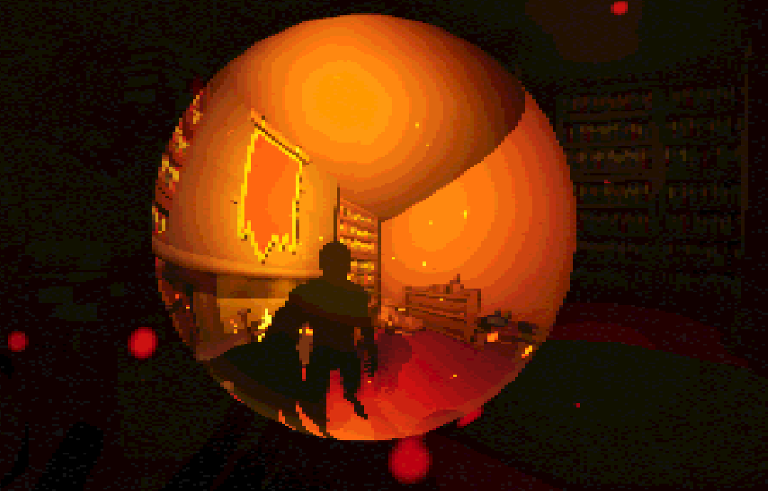 A retro graphics style game set in a magical labyrinth of archives.