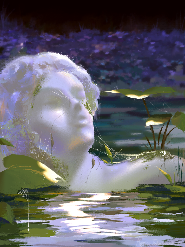 Digital Art work by Monica T. showing a painterly canvas illustration