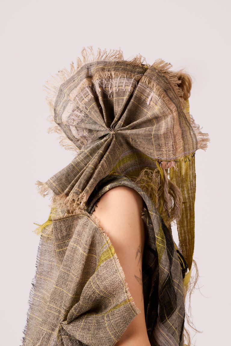 Woven Design by Lola Powell, showing textiles on the body