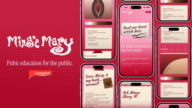 UX research board by Jeslyn Chua showing multiple pink app screens